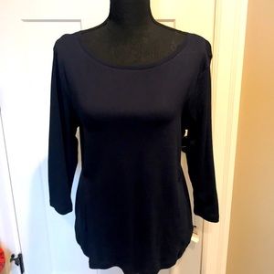 Talbots ¾ sleeve scoop neck Tee L